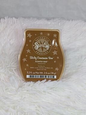 Scentsy Sticky Cinnamon Bun Wax Bar - Retired Scent 3.2 fl oz